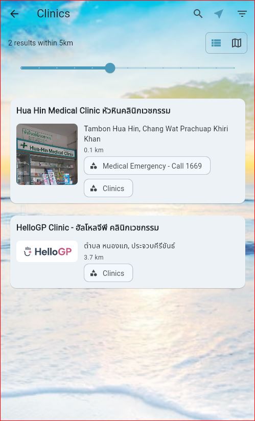 Location-based discovery - Clinics